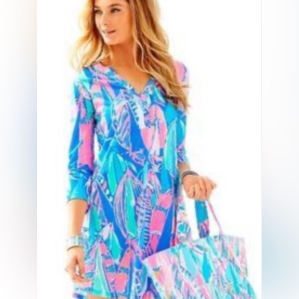 Lilly Pulitzer Ali Out to Sea Pink/Blue Shift Dress